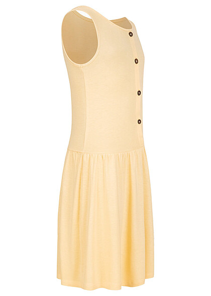 Name it Kids Meisje Viscose Jurk met knopen geel