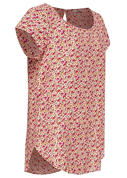 ONLY Dames Viscose Shirt met bloemenprint paars multicolor