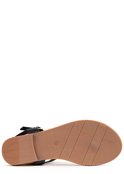 Seventyseven Lifestyle Dames Sandalen met decoratieve applicaties zwart