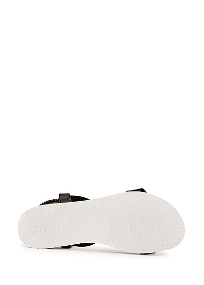 Seventyseven Lifestyle Dames Sandalen met decoratieve applicaties zwart