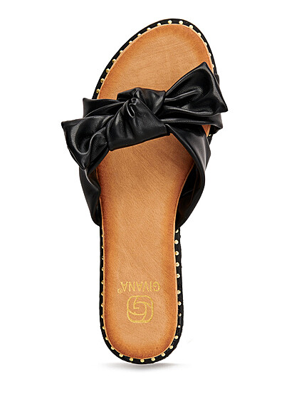 Seventyseven Lifestyle Dames Sandalen met lint detail zwart - Art.-Nr.: 22050187