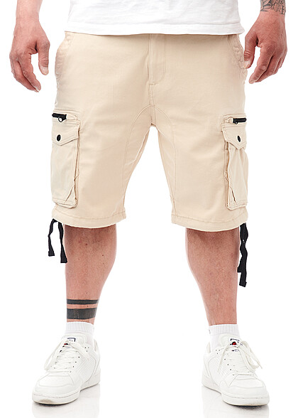 Indicode Heren Bermuda Cargo Shorts met 6 zakken beige