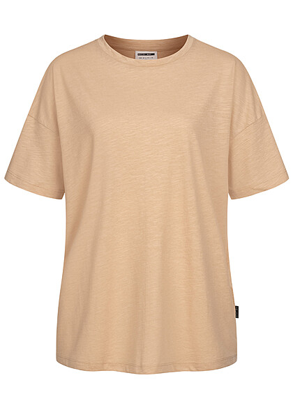 Noisy May Dames NOOS Basic T-Shirt beige