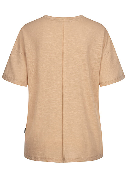 Noisy May Dames NOOS Basic T-Shirt beige