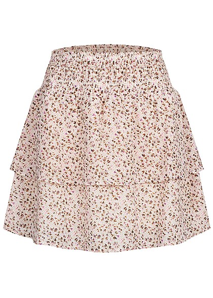 ONLY Dames Minirok met bloemenprint beige roze
