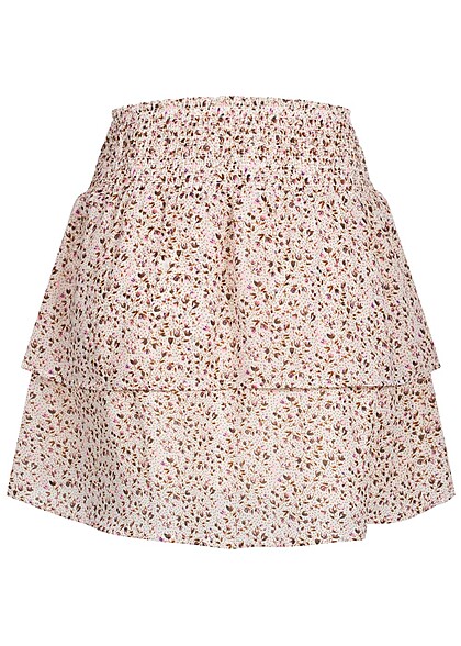 ONLY Dames Minirok met bloemenprint beige roze