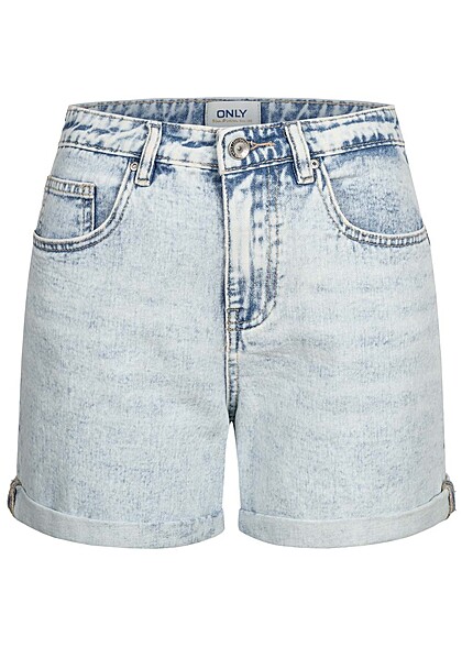 ONLY Dames Denim Shorts met 5 zakken lichtblauw