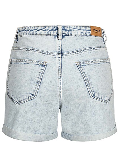 ONLY Dames Denim Shorts met 5 zakken lichtblauw