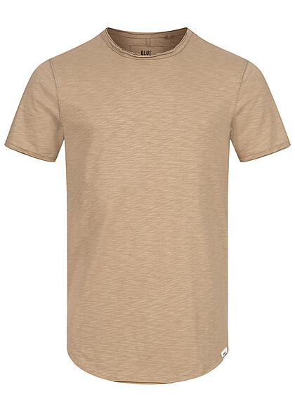 ONLY & SONS Heren T-shirt met open zomen beige