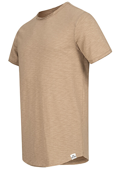 ONLY & SONS Heren T-shirt met open zomen beige