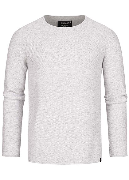 Indicode Heren licht gebreide Sweater wit