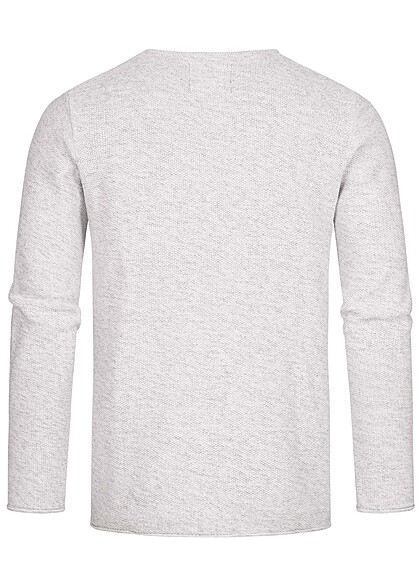 Indicode Heren licht gebreide Sweater wit
