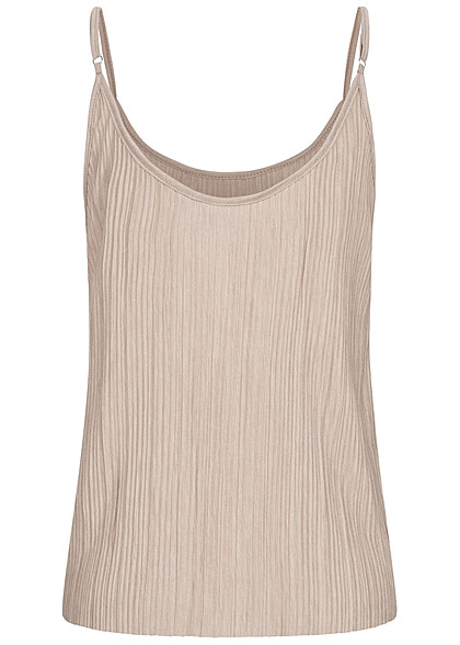 VILA Dames Viscose Top met verstelbare bandjes beige