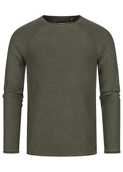 ONLY & SONS Heren NOOS Sweatshirt met structuurstof donkergroen - Art.-Nr.: 22050316