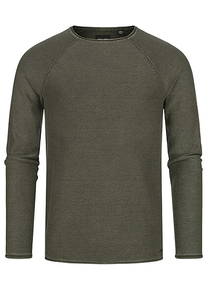 ONLY & SONS Heren NOOS Sweatshirt met structuurstof donkergroen