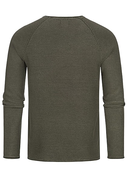 ONLY & SONS Heren NOOS Sweatshirt met structuurstof donkergroen