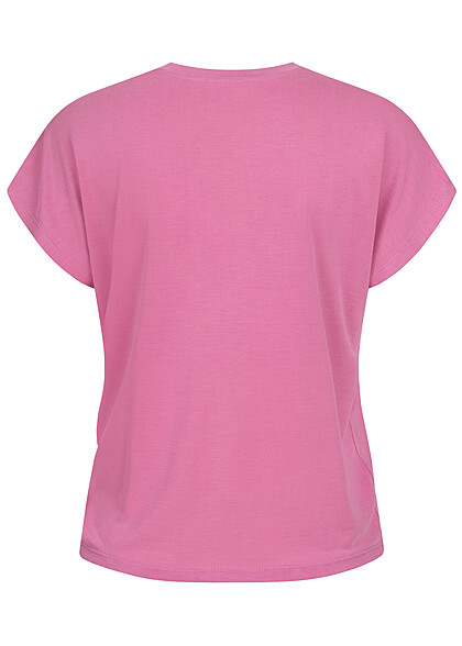 ONLY Dames T-Shirt met knoopdetail roze