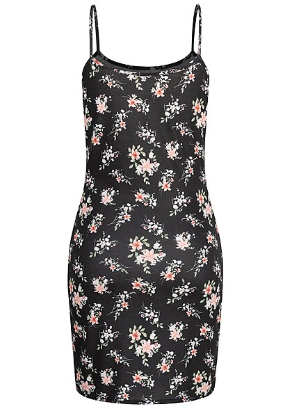 Cloud5ive Dames Viscose Jurk met bloemenprint zwart