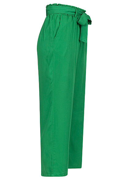 Cloud5ive Dames Hoog uitgesneden broek met 2 zakken met bindceintuur groen