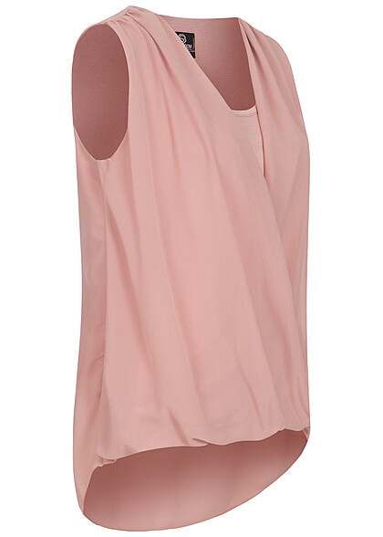 Styleboom Fashion Dames Chiffon Top 2in1 look roze