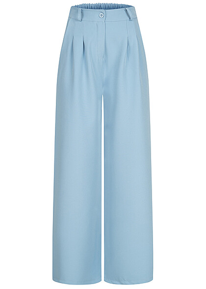 Seventyseven x Anniju Dames Hoog uitgesneden broek met 2 zakken blauw - Art.-Nr.: 22057317