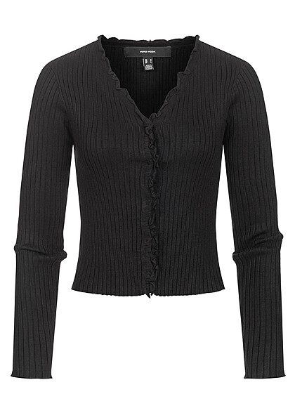 Vero Moda Dames Vest met ruche details zwart