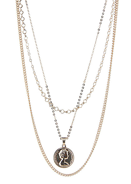 Pieces Dames Ketting met hanger goudkleurig