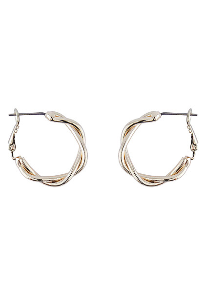 Pieces Dames Twisted Oorbellen gekleurd goud