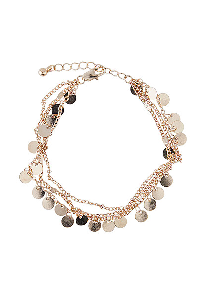 Pieces Dames 3-Pack Enkelband goudkleurig