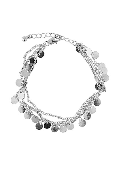 Pieces Dames 3-Pack Enkelband zilver kleurig