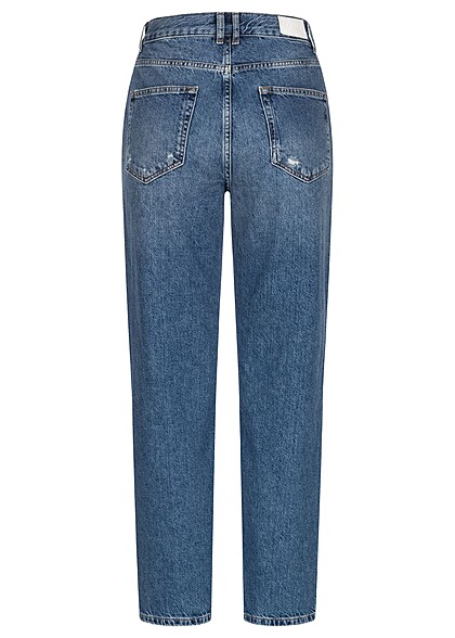 ONLY Dames High-Waist Jeans Broek met 5 zakken medium blauw