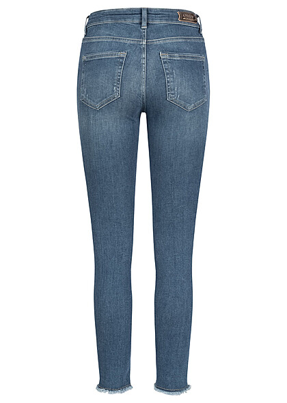ONLY Dames NOOS Jeans Broek met 5 zakken destroyed look blauw