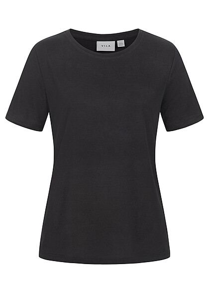 VILA Dames NOOS Tencel Modal T-Shirt zwart
