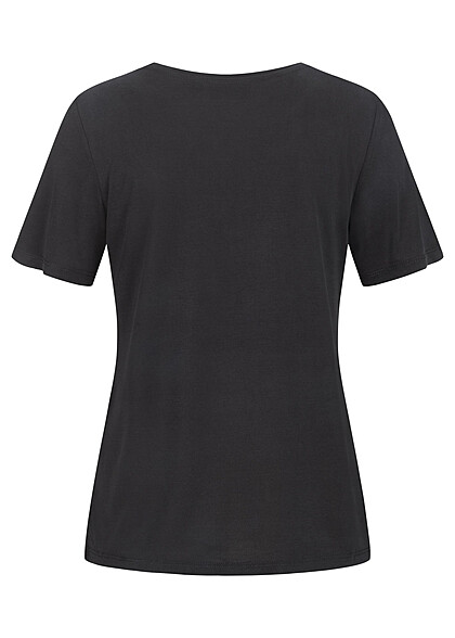 VILA Dames NOOS Tencel Modal T-Shirt zwart