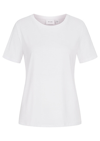 VILA Dames NOOS Tencel Modal T-Shirt wit