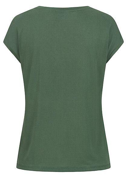 VILA Dames NOOS T-shirt met V-hals groen