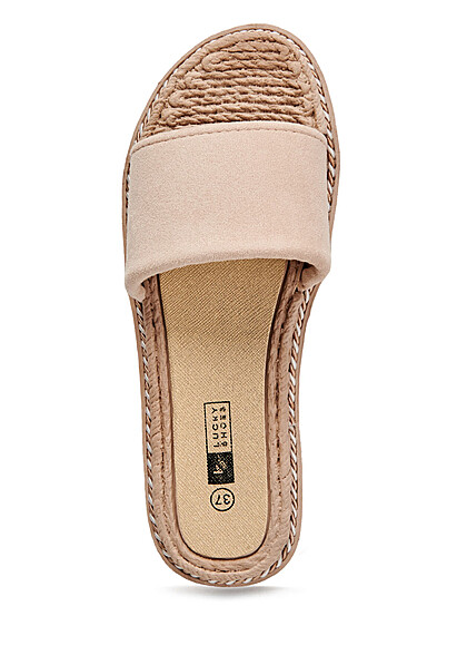 Seventyseven Lifestyle Dames Velours sandaal beige