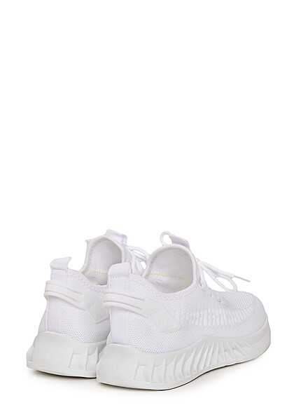 Seventyseven Lifestyle Dames Sneaker van mesh met veters wit
