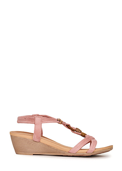 Seventyseven Lifestyle Dames Sandalen met decoratieve parels roze
