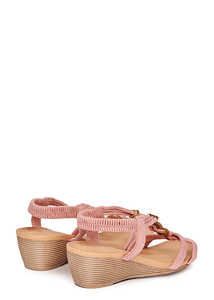 Seventyseven Lifestyle Dames Sandalen met decoratieve parels roze