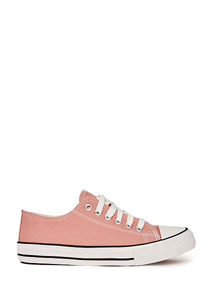 Seventyseven Lifestyle Dames Canvas Sneaker met veters roze