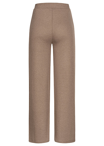 Pieces Dames NOOS Broek met hoge taille van geweven stof bruin