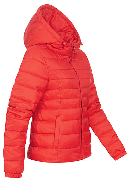 ONLY Dames NOOS Licht jack met kap en 2 zakken rood