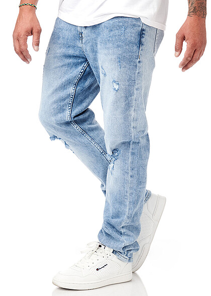 ONLY & SONS Herren Jeans Hose destroyed look und washed look 5-Pockets blau denim