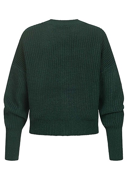 Vero Moda Dames NOOS Vest met knopen en V-hals donkergroen