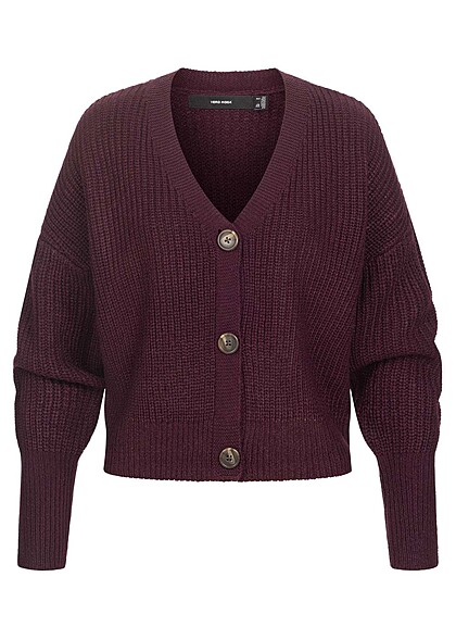 Vero Moda Dames NOOS Vest met knopen en V-hals rood