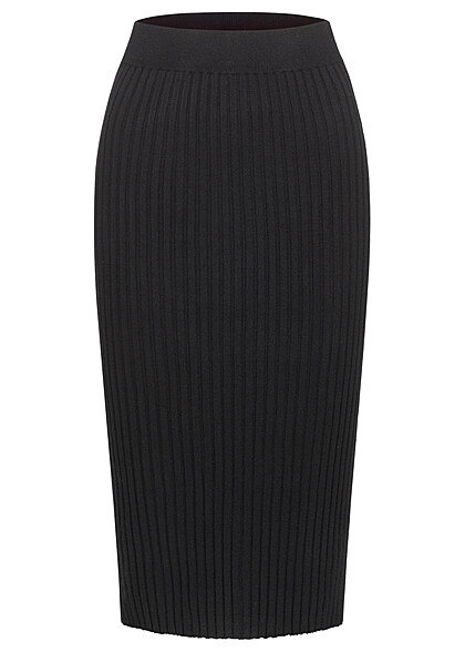 Vero Moda Dames Rok met structuurstof en elastische tailleband zwart