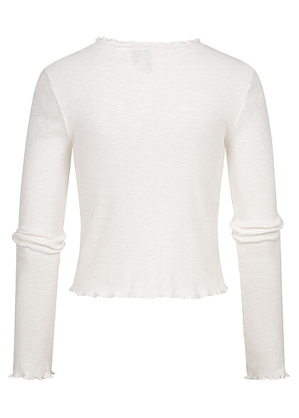 Vero Moda Dames NOOS Vest met knopen en ruches wit
