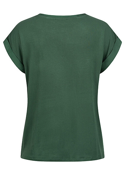 VILA Dames NOOS Satijnen Blouse met vleugelmouwen groen