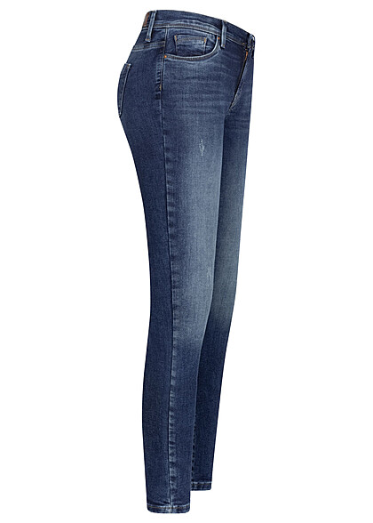ONLY Dames NOOS Jeans Broek met 5 zakken gewassen look donkerblauw